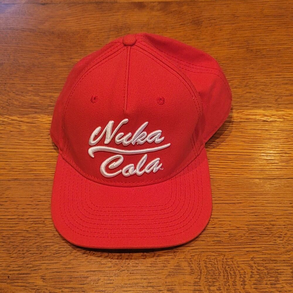 Fallout Nuka Cola Hat Cap Snap Back Red White Bethesda Baseball  Unisex PreOwned